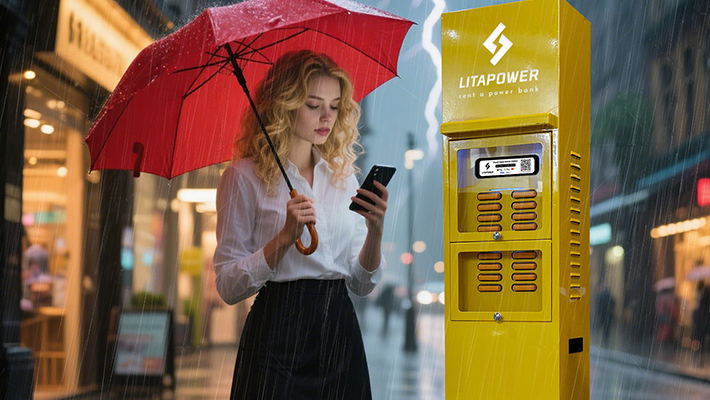 Dutch mobile phone charging station