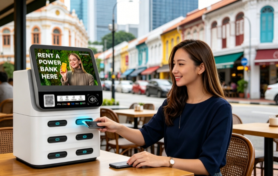 Singapore POS shared power bank deployed in restaurants, cafés and high-traffic locations, Litapower ensures stable profitability