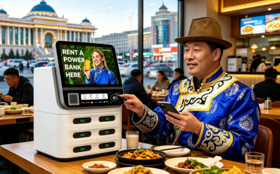 Mongolia POS shared power bank deployed in restaurants and cafés with high traffic, Litapower shared power bank ensures stable profits