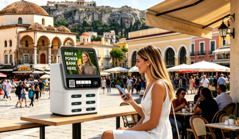 Greece POS shared power bank deployed in restaurants, cafés and high-traffic venues, Litapower ensures stable profitability