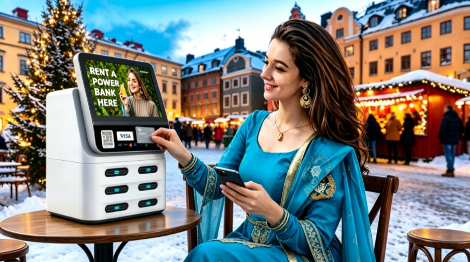 Sweden POS shared power bank deployed in restaurants, cafés and high-traffic venues, Litapower ensures stable profitability